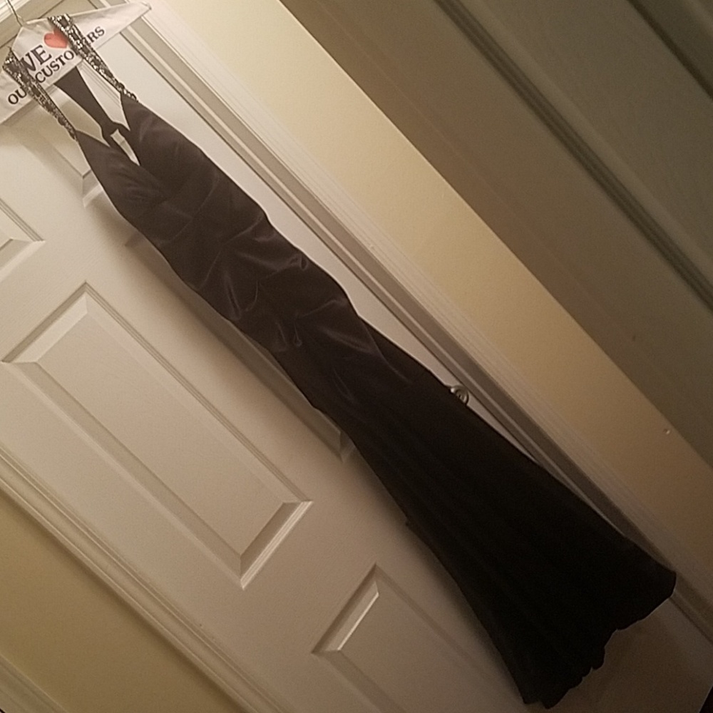 Black rhinestone formal dress